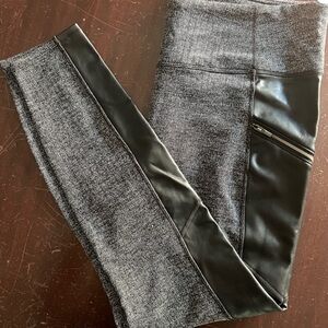 Athleta Heather Gray and Black Leggings